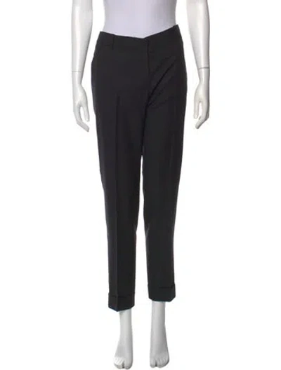 Pre-owned Chloé Straight Leg Pants In Black