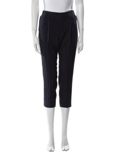 Pre-owned Chloé Straight Leg Pants In Black