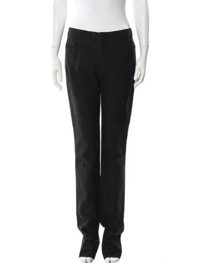 Pre-owned Chloé Straight Leg Pants In Black