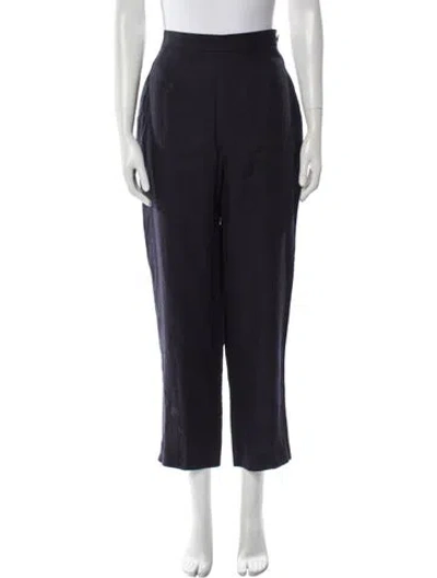 Pre-owned Chloé Straight Leg Pants In Blue