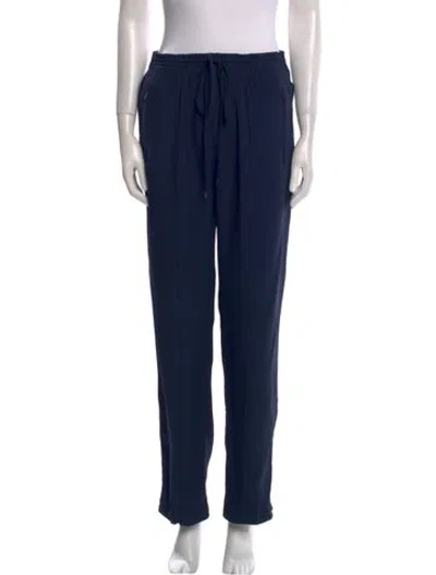 Pre-owned Chloé Straight Leg Pants In Blue