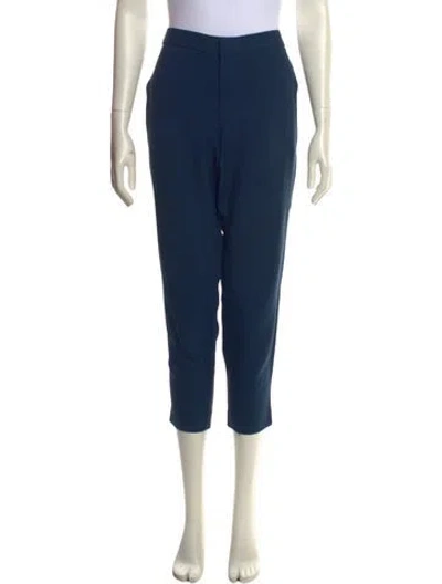 Pre-owned Chloé Straight Leg Pants In Blue