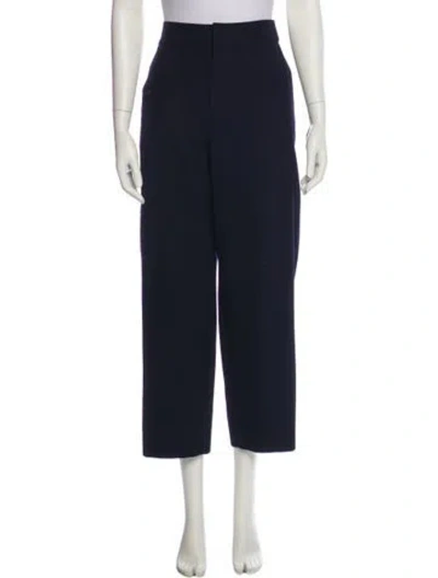 Pre-owned Chloé Straight Leg Pants In Blue