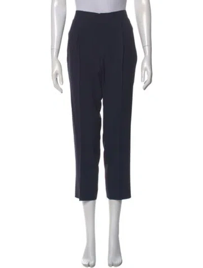 Pre-owned Chloé Straight Leg Pants In Blue