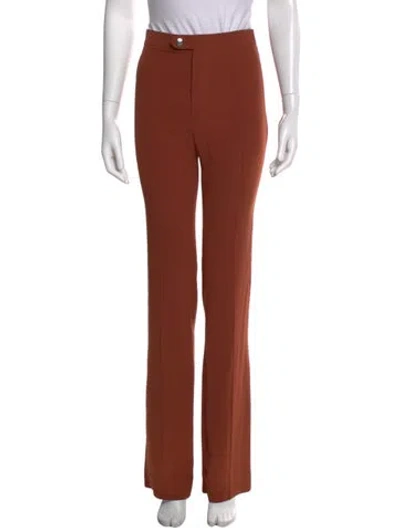 Pre-owned Chloé Straight Leg Pants In Brown