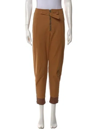 Pre-owned Chloé Straight Leg Pants In Brown