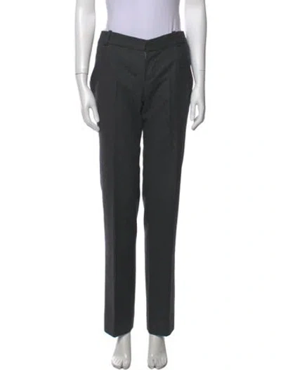 Pre-owned Chloé Straight Leg Pants In Gray