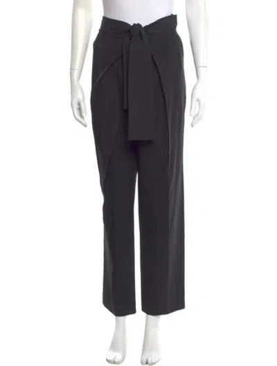 Pre-owned Chloé Straight Leg Pants In Gray