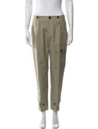 Pre-owned Chloé Straight Leg Pants In Green