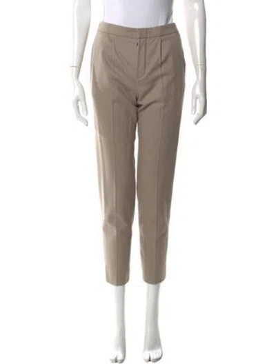 Pre-owned Chloé Straight Leg Pants In Neutral