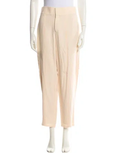 Pre-owned Chloé Straight Leg Pants In Neutral