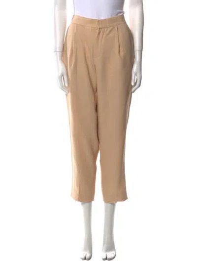 Pre-owned Chloé Straight Leg Pants In Neutral