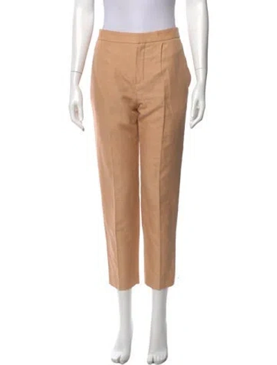 Pre-owned Chloé Straight Leg Pants In Neutral