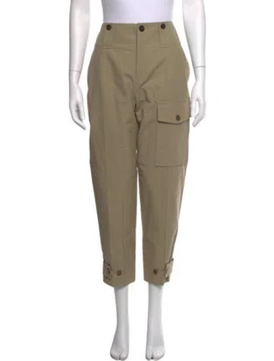 Pre-owned Chloé Straight Leg Pants In Neutral