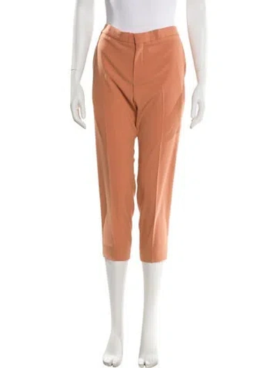 Pre-owned Chloé Straight Leg Pants In Orange