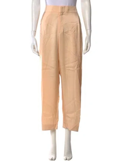 Pre-owned Chloé Straight Leg Pants In Orange