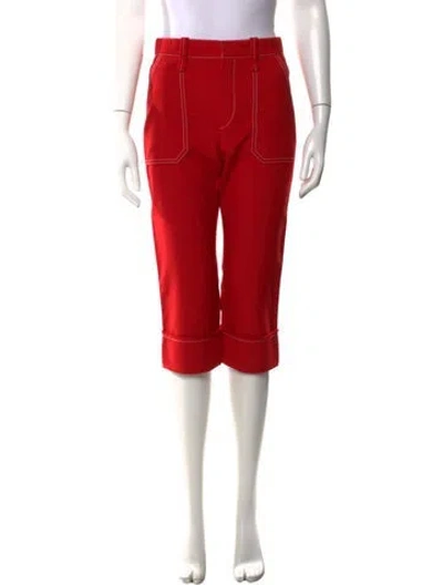 Pre-owned Chloé Straight Leg Pants In Red