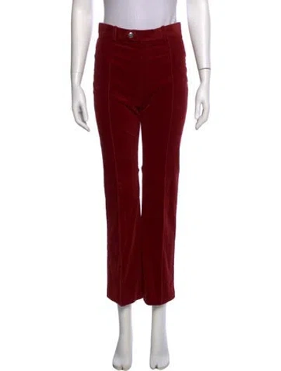 Pre-owned Chloé Straight Leg Pants W/ Tags In Red