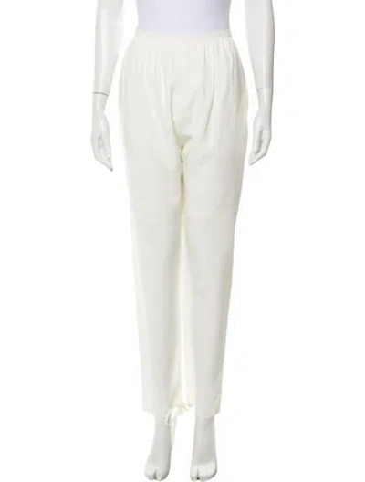 Pre-owned Chloé Straight Leg Pants W/ Tags In White