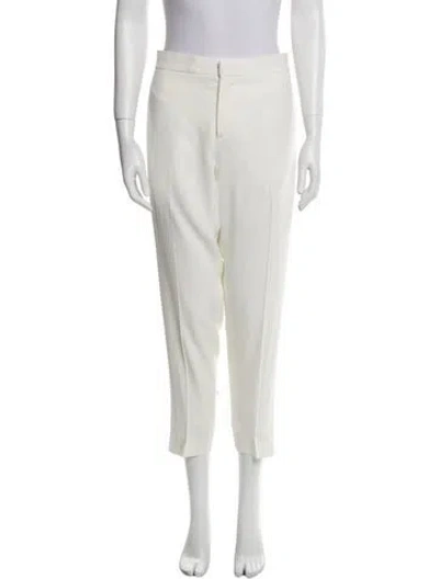 Pre-owned Chloé Straight Leg Pants In White