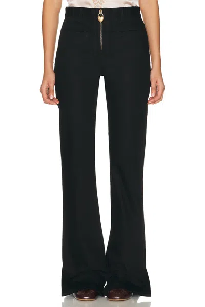 Chloé Straight Leg Trouser In Black