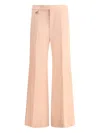 Chloé Wool Wide-leg Pants D-ring Detail In Pink