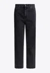 Chloé Straight-leg Washed Jeans In Black