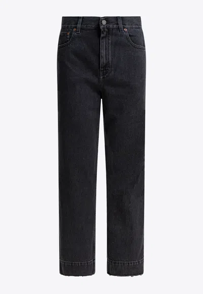 Chloé Straight-leg Washed Jeans In Black
