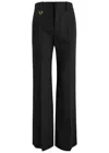 Chloé Chloe Straight-leg Wool Trousers In Black