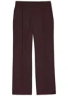 Chloé Chloe Straight-leg Wool Trousers In Brown