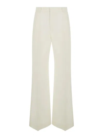 Chloé Straight Natural Trousers In White