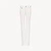 Chloé Pantalon De Costume En Coton Brossé Femme Blanc Taille 42 100% Coton In White