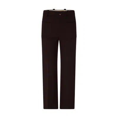 Chloé Straight Suit Pants In Brown