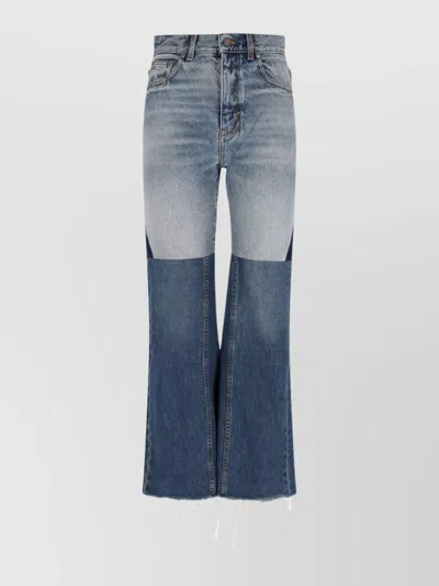 CHLOÉ STRAIGHT TROUSERS FRAYED HEM