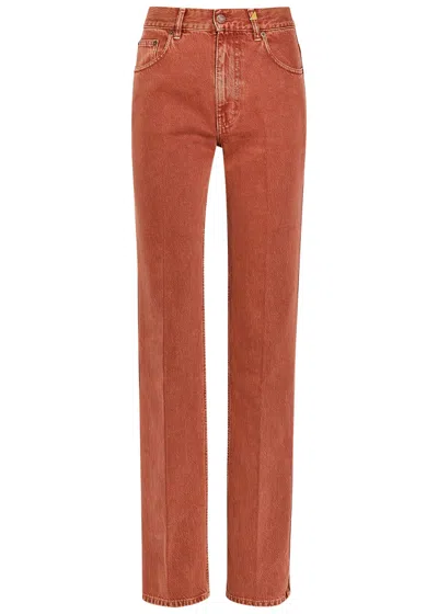 Chloé Chloe Straight-leg Denim Jeans In Brown