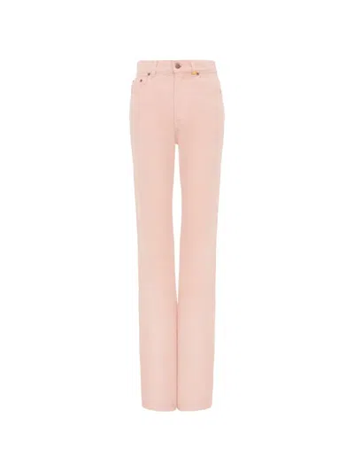 Chloé Multicolor Cotton Straight-leg Jeans In Brown