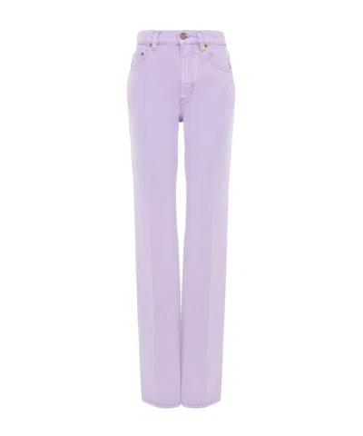 Chloé Jean Droit En Denim In Red