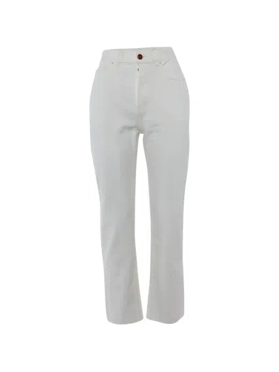 Pre-owned Chloé Straight-leg Jeans In White
