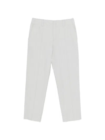 Chloé Kids'  Straight-leg Trousers In Gray