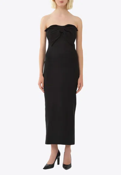 CHLOÉ STRAPLESS BOW MIDI DRESS