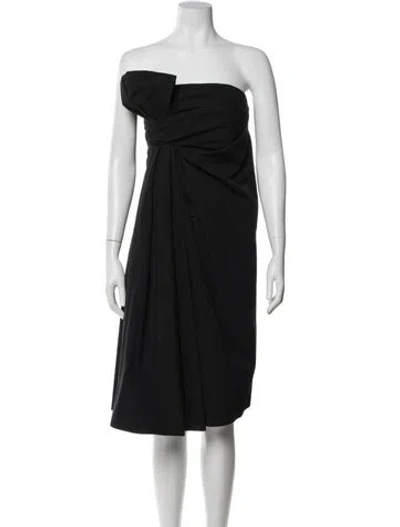 Pre-owned Chloé Strapless Knee-length Dress In Black