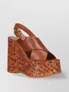 Chloé Maxime High Sandals Shoes In Brown