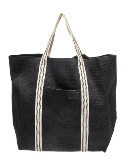 Pre-owned Chloé Straw Tote In Black