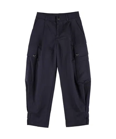 Chloé Stretch-cotton Cargo Trousers In Black