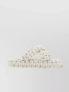 CHLOÉ STRETCH FABRIC PLATFORM SLIPPERS WITH WOVEN TEXTURE