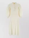 Chloé Ivory Stretch Wool Blend Dress In Beige