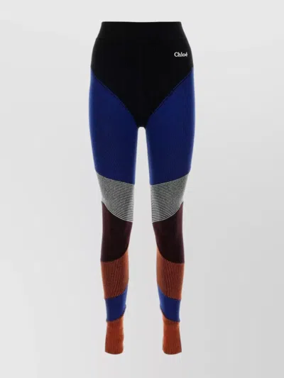 CHLOÉ STRETCH WOOL BLEND LEGGINGS WITH HIGH WAIST