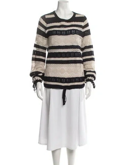 Pre-owned Chloé Striped Crew Neck Sweater In Multi