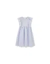 Chloé Striped Dress In Clear Blue