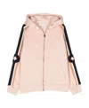 Chloé Striped-edge Hooded Jacket In Nude